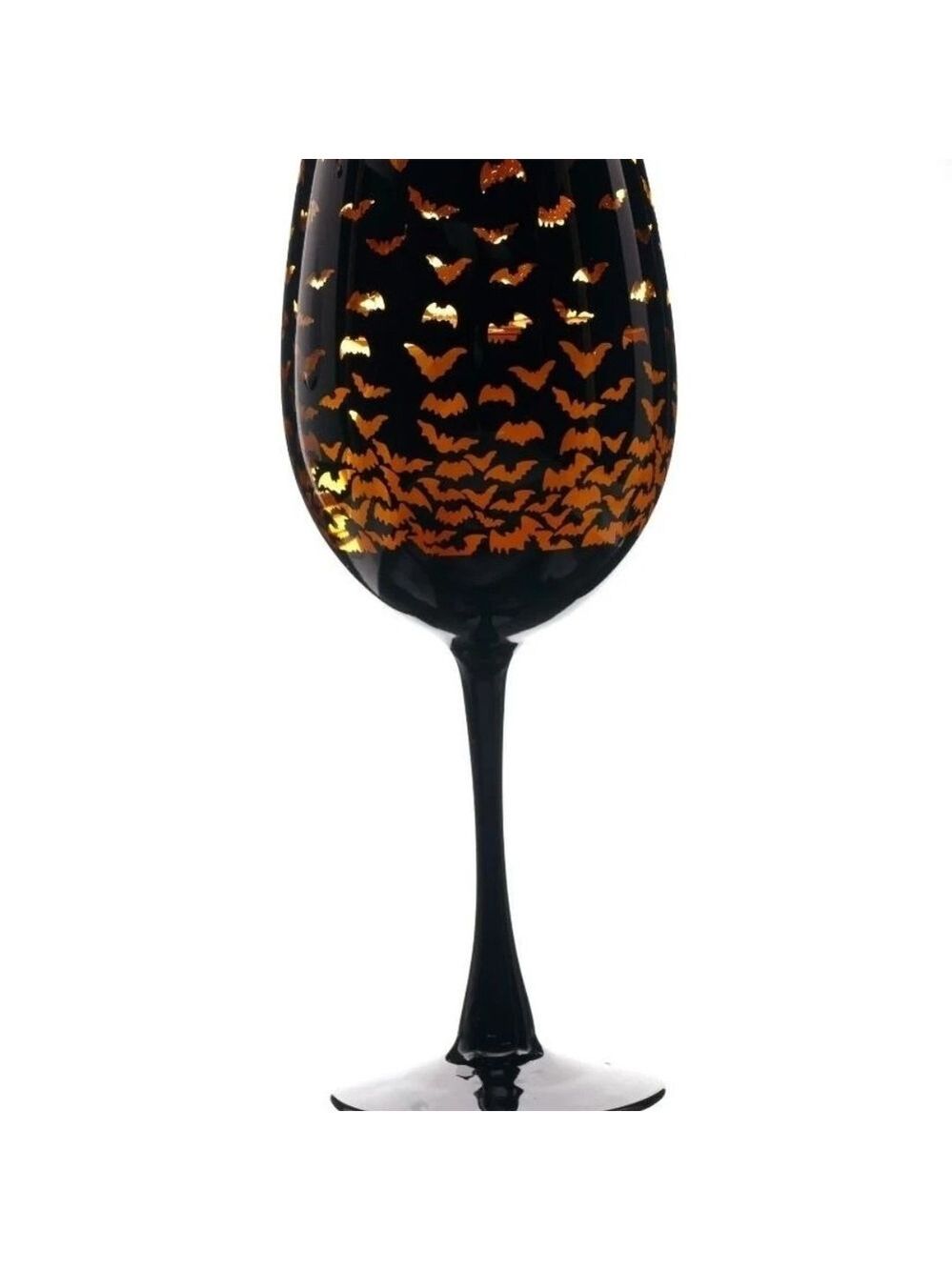 Way to Celebrate Halloween Two Tone Wine Glass Bats